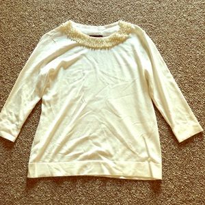 NWT pearl neckline sweater